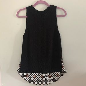 Loft sleeveless sweater black